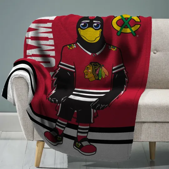 Discover Sleep Squad Chicago Blackhawks Tommyhawk Fleece Blanket