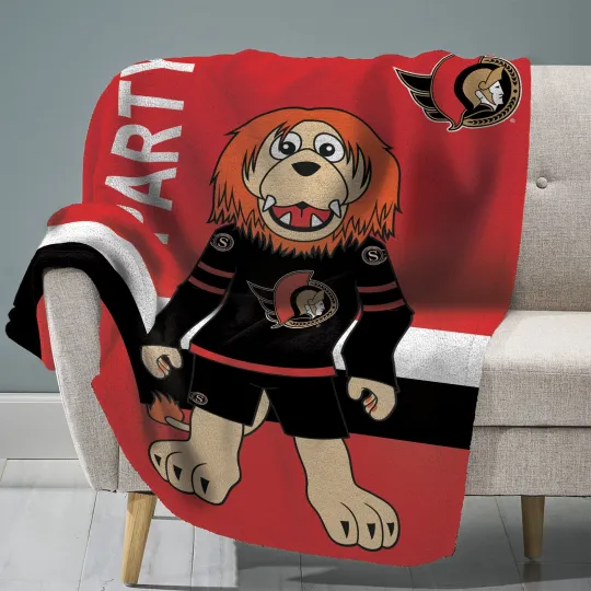 Sleep Squad Ottawa Senators Sparty Fleece Blanket