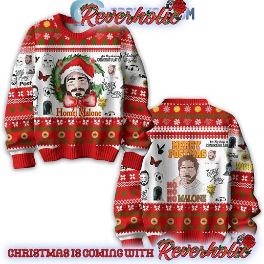 Post Malone Posty Ho Ho Ho Merry Postmas Christmas Christmas Ugly Sweater