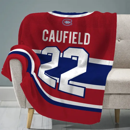 Discover Sleep Squad Montreal Canadiens Cole Caufield Fleece Blanket