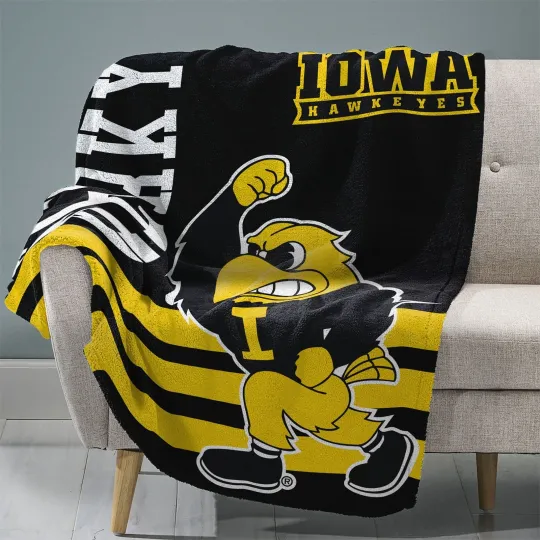 Discover Sleep Squad Iowa Hawkeyes Fleece Blanket