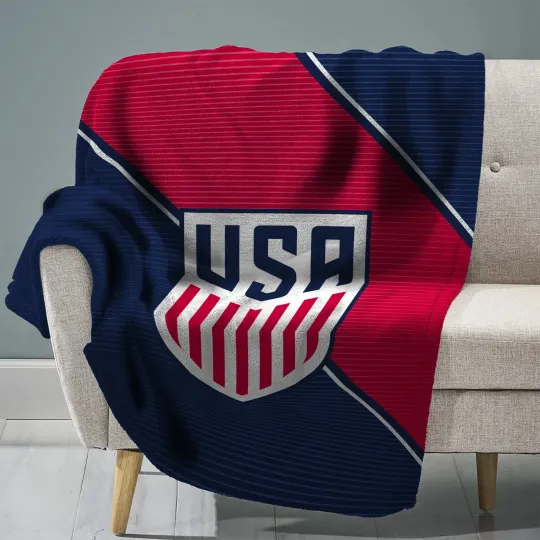 Discover Sleep Squad US Soccer Federation LogoFleece Blanket