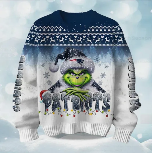Discover 2025 Patriots The funny character Season Christmas Ugly Sweater
