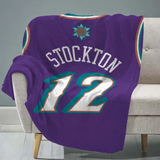 Discover Sleep Squad Utah Jazz John Stockton 6Fleece Blanket
