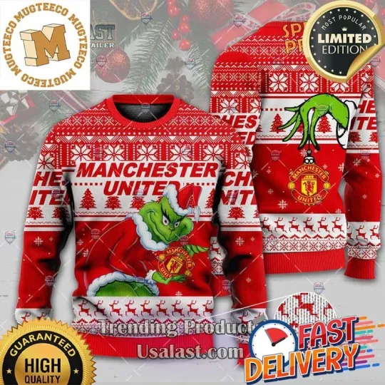 Discover Manchester United funny character Merry Christmas Ugly Christmas Sweater