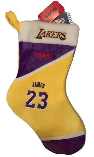 Discover Los Angeles L@kers Lebron James #23 Holiday Christmas Stocking