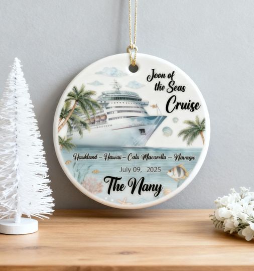 Custom Family Cruise Ornament, Cruise Ship Ornament, Personalized Vacation Ornament, Cruise Christmas Gift, Cruise Lover Gift