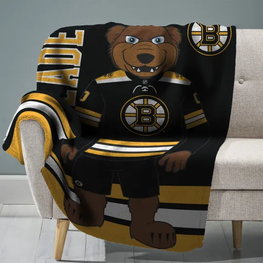 Discover Sleep Squad Boston Bruins Blades Fleece Blanket