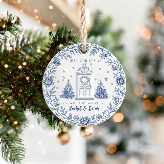 Discover New Home Ornament, New Home Christmas Ornament 2025, Our First Christmas in Our New Home, Christmas Tree New Home Ornament, Address Ornament