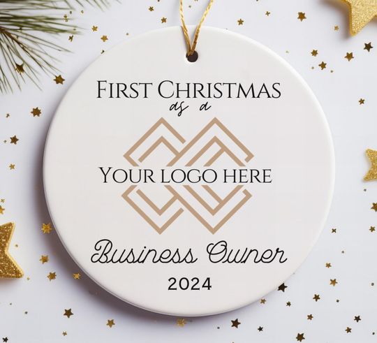 Discover Personalized First Christmas Small Business Owner Ceramic Christmas Ornament, Custom Entrepreneur Ornament, Entrepreneur gift