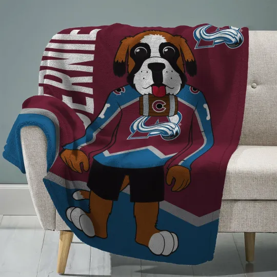 Discover Sleep Squad Colorado Avalanche Bernie Fleece Blanket
