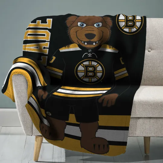 Discover Sleep Squad Boston Bruins Blades Fleece Blanket