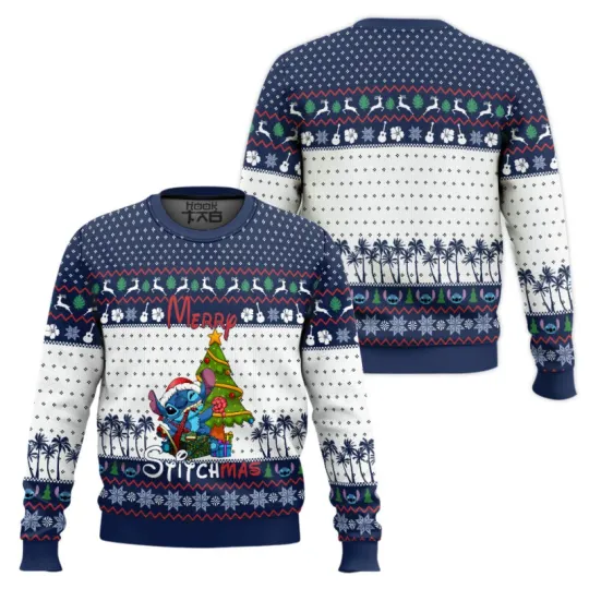 Discover Stitch Merry Stitchmas Lilo And Stitch Ugly Christmas Sweater