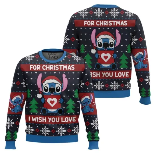 Discover Stitch I Wish You Love Lilo And Stitch Ugly Christmas Sweater