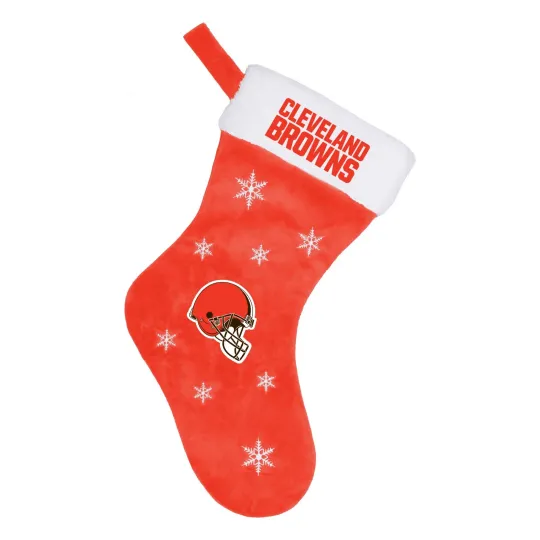 Discover Cleveland Browns football Snowflake Christmas Stocking