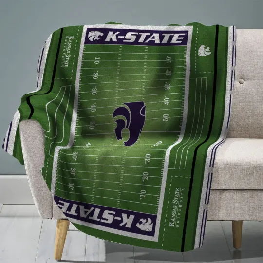 Kansas State Wildcats Football Field Fleece Blanket
