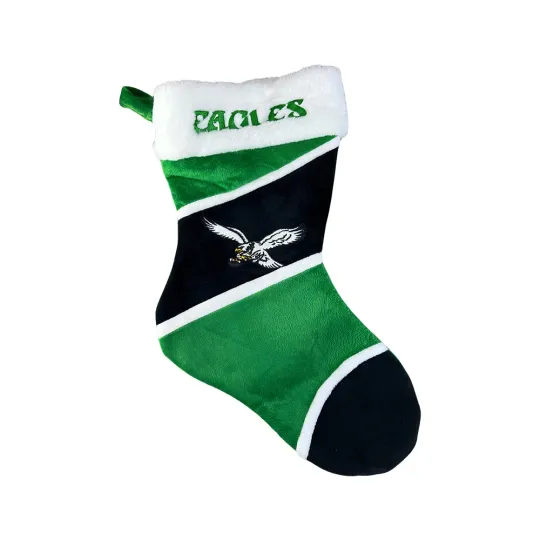 Discover Philadelphia Eagles RETRO football Colorblock Christmas Stocking