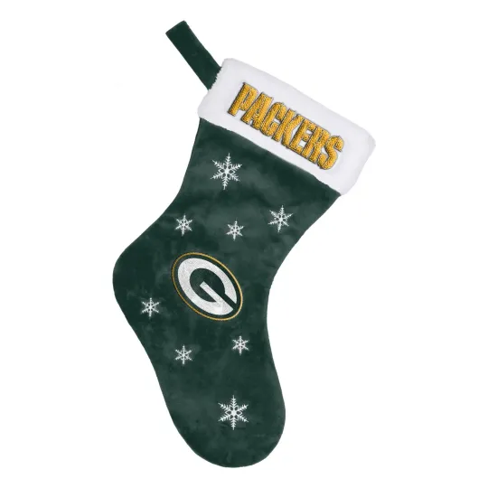 Discover Green Bay Packers football Snowflake Christmas Stocking