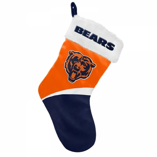 Discover Chicago Bears football Plush Christmas Stocking ( NEW ) (A/5/4)