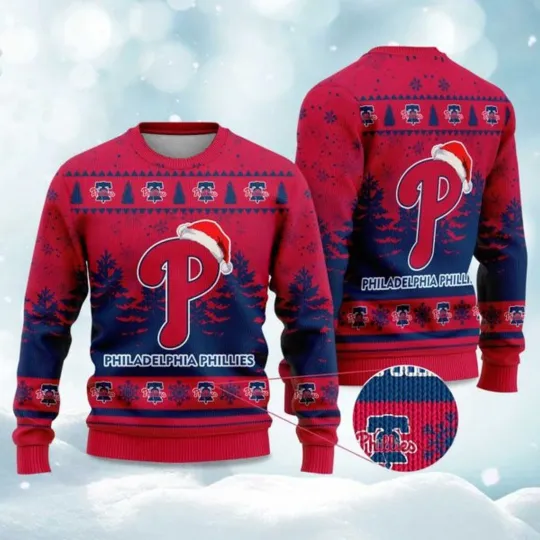 2025 Phillies Snowflakes Christmas Ugly Sweater - Christmas Gift For Men, Women