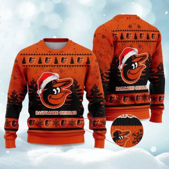 2025 Orioles Snowflakes Christmas Ugly Sweater - Christmas Gift For Men, Women