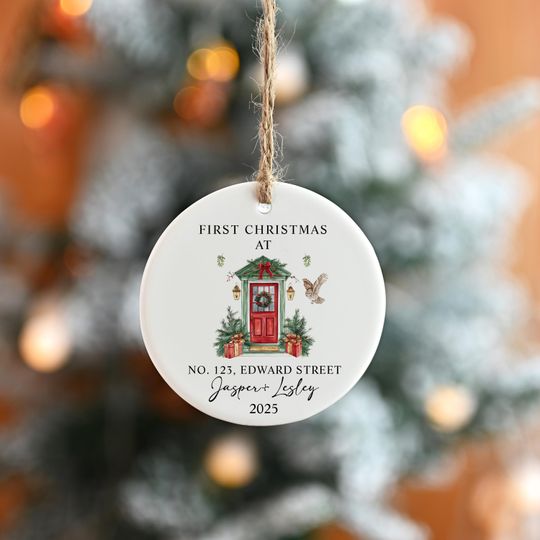 Discover First Christmas In Our New Home, New Home Gift, New House New Beginning, Couples Gift, New Home Keepsake Gift, Housewarming Bauble Gift