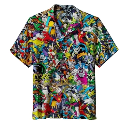 Superhero Comics Hawaiian Shirt