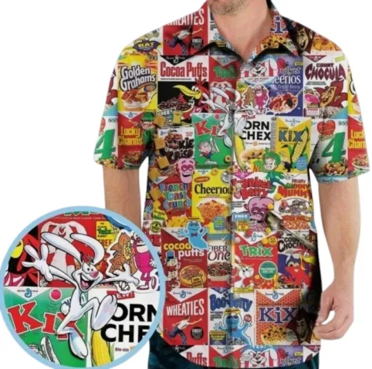 Vintage Popular Cereal Boxes Hawaiian Shirt
