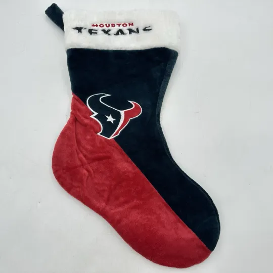 Houston Forever Collectibles Christmas Stocking Blue/Red football