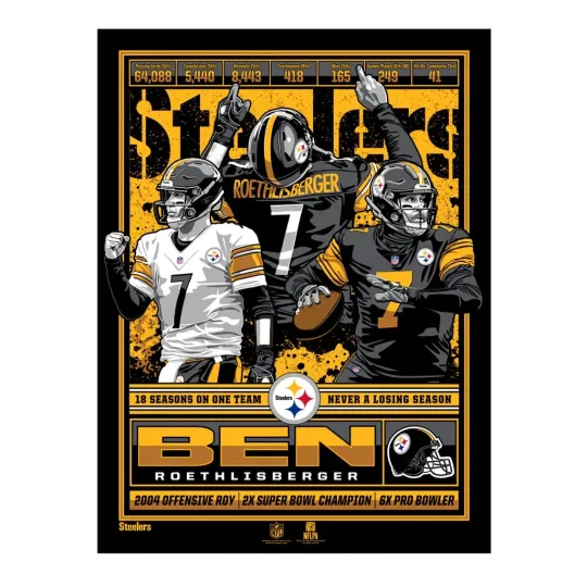 Discover Phenom Gallery Pittsburgh Steeler Ben Roethlisburger Poster