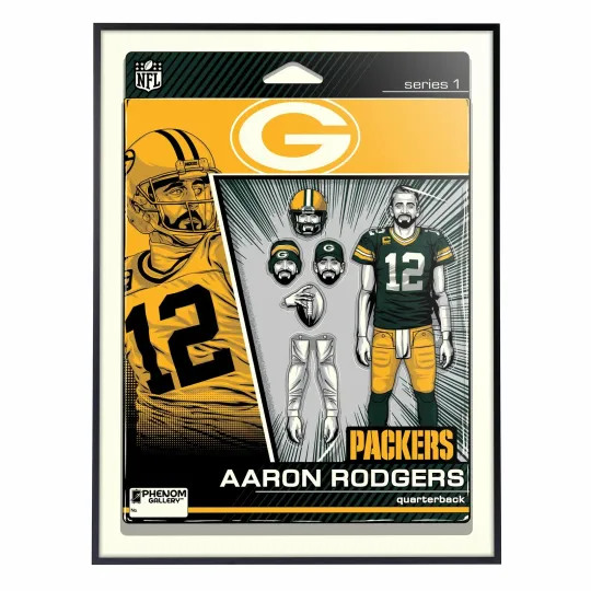 Green Bay Packers Aaron Rodgers Action Figure Poster