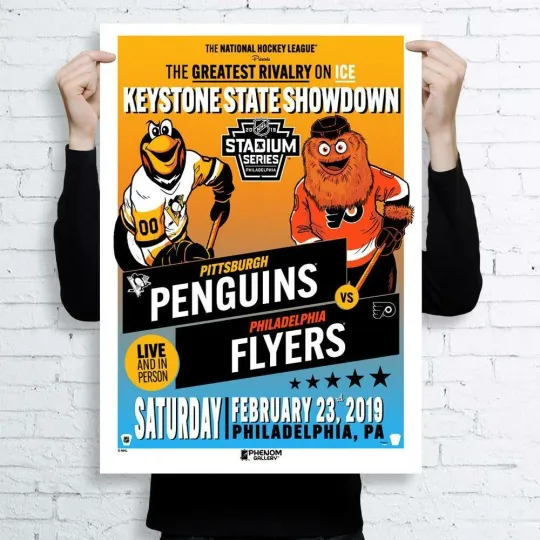 Discover Pittsburgh Penguins NHL Stadium Series 2019 vs Flyers Poster