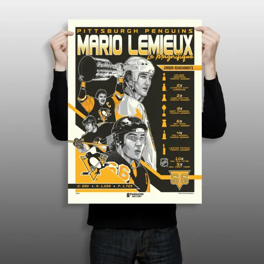 Discover Phenom Gallery Pittsburgh Penugins Mario Lemieux "Le Magnifique" Poster