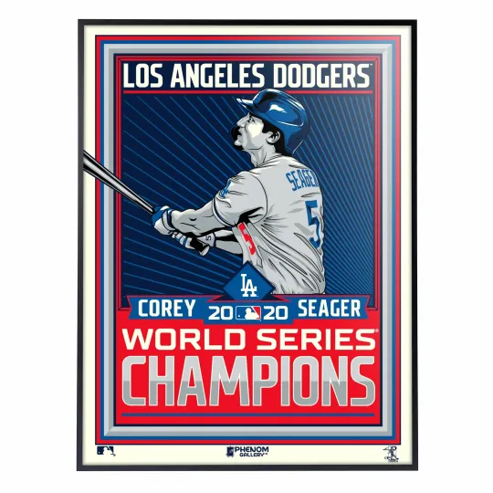 Discover Phenom Gallery Los Angeles Dodgers Corey Seager 2020 World Series Champs Deluxe