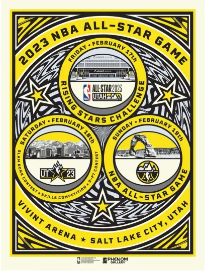 Phenom Gallery 2023 NBA All Star Game Poster