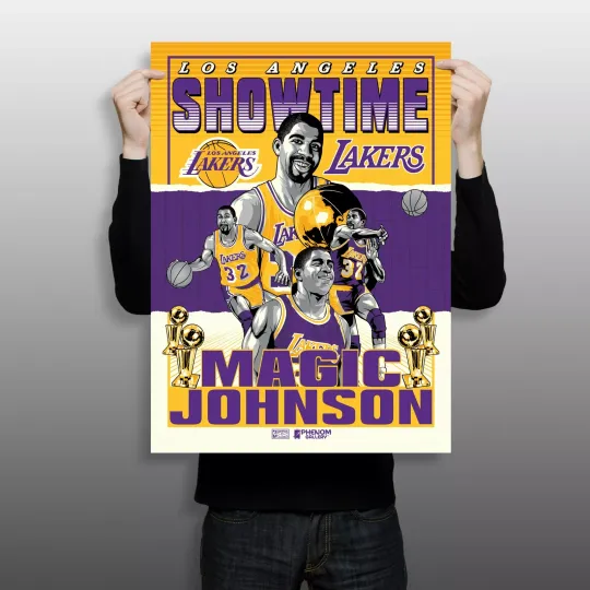 Discover Los Angeles Lakers "Showtime" Magic Johnson Poster