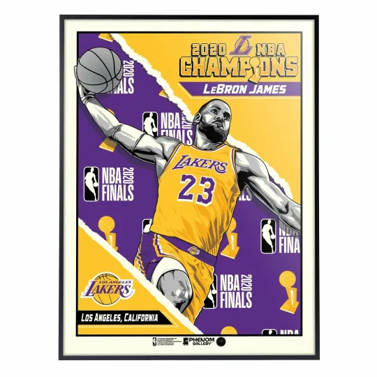 Phenom Gallery Los Angeles Lakers 2020 NBA Champions LeBron James Poster