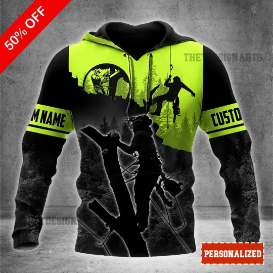 Discover Personalized Arborist T-Shirt, Custom Name 3D Print T Shirt