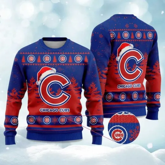 2025 Cubs Snowflakes Christmas Ugly Sweater - Christmas Gift For Men, Women