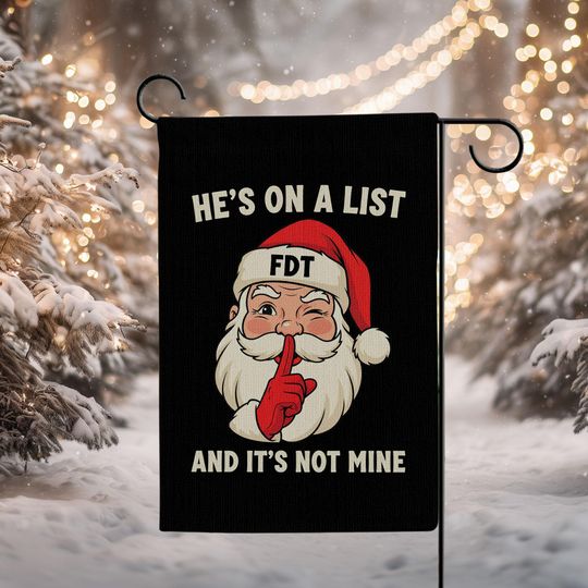 Discover Funny Santa Garden Flag, Holiday Yard Decor