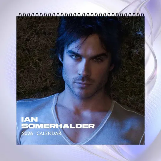 Ian Somerhalder 2026 Wall Calendar - Stylish Photo Art for Vampire Fans