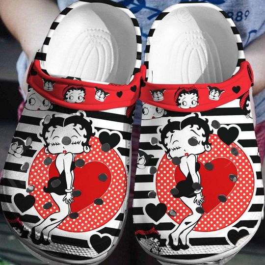 Discover Betty Boop Inspired Hole Clogs, Cartoon Fan Foam Sandals, Breathable Shoes, Black Friday & Xmas 2025 Gift for Girls