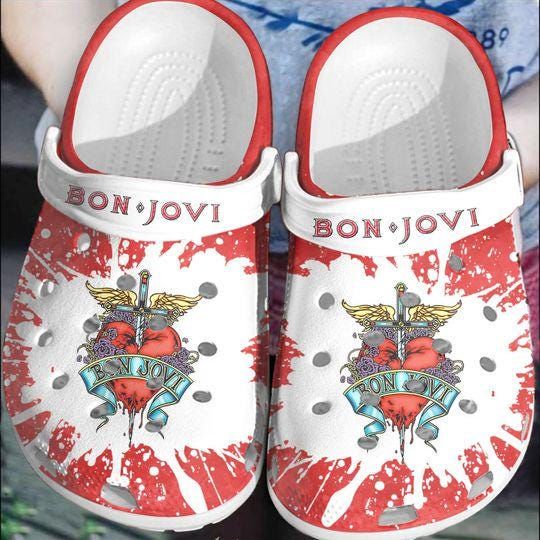 Bon Jovi Inspired Hole Clogs, Rock Fan Foam Sandals, Breathable Shoes, Black Friday & Xmas 2025 Gift for Teens