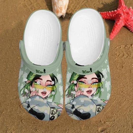 Discover Billie Eilish Inspired Hole Clogs, Music Fan Foam Sandals, Breathable Shoes, Black Friday & Xmas 2025 Gift for Girls