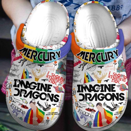 Imagine Dragons Inspired Hole Clogs, Music Fan Foam Sandals, Breathable Shoes, Black Friday & Xmas 2025 Gift for Teens