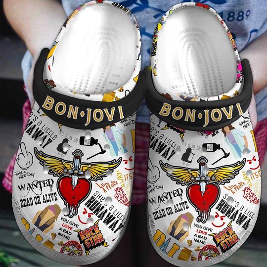 Jon Bon Jovi Inspired Hole Clogs, Rock Fan Foam Sandals, Breathable Shoes, Black Friday & Xmas 2025 Gift for Teens