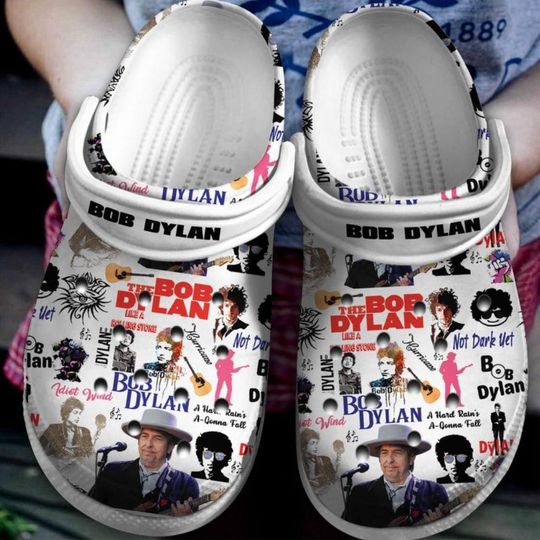 Folk Music Legend Inspired Hole Clogs, Music Fan Foam Sandals, Breathable Shoes, Black Friday & Xmas 2025 Gift for Adults