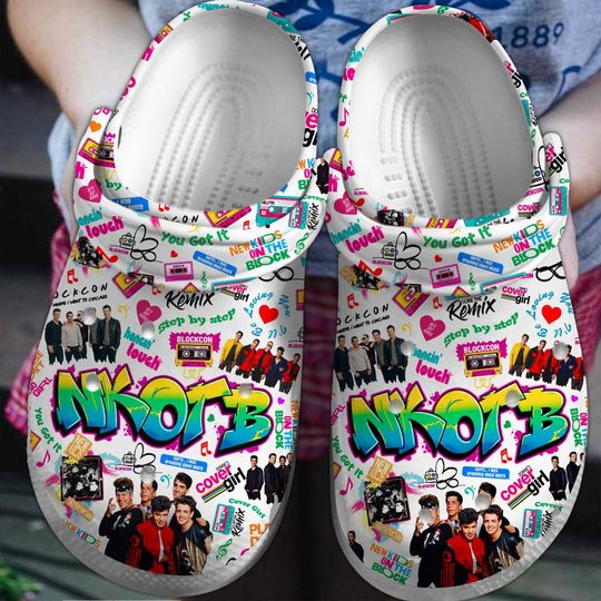 80s Boyband Inspired Inspired Hole Clogs, Music Fan Foam Sandals, Breathable Shoes, Black Friday & Xmas 2025 Gift for Girls