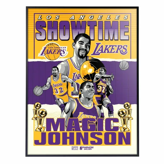 Discover Los Angeles Lakers "Showtime" Magic Johnson Poster