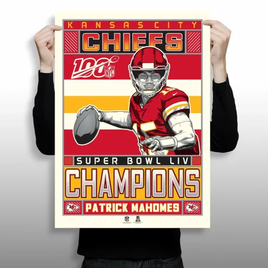 Discover Phenom Gallery Kansas City Chiefs SB LIV Patrick Mahomes Poster